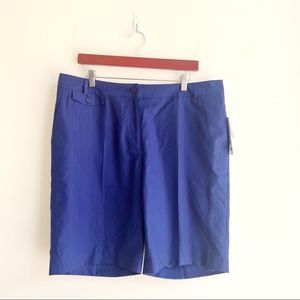 Liz Golf Blue Bermuda Shorts “Audra” NEW w/tags